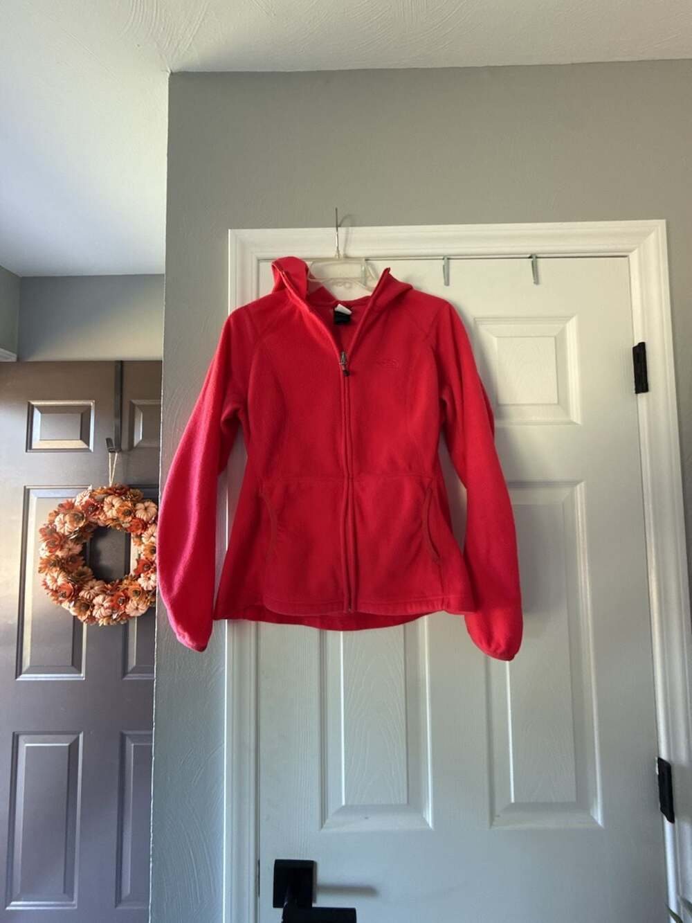 The North Face Fleece Zip Hoodie Size M Pink Full Zip Jacket